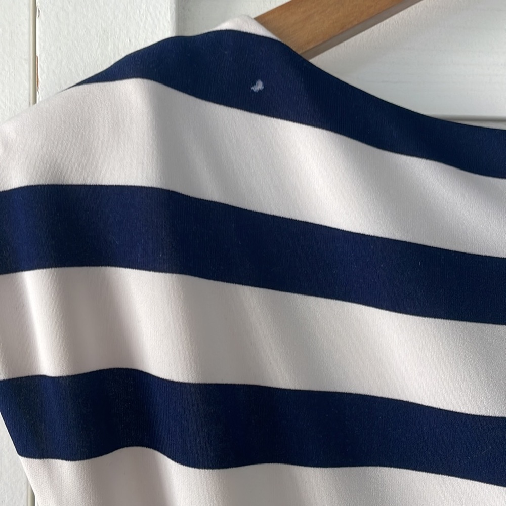 Lauren Ralph Lauren Blue and White side tie dress - Picture 7 of 8